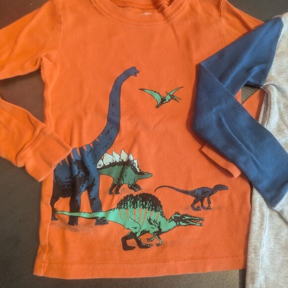 Bundle of Snug Fit PJ Tops - Shark and Dinos - Picture 2 of 6